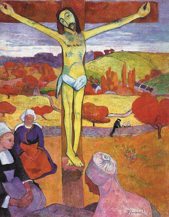 Paul Gauguin The Yellow Christ Norge oil painting art